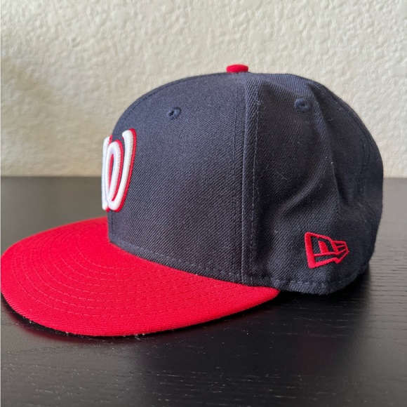Washington Nationals New Era adjustable baseball cap navy with red bill - Picture 2 of 5